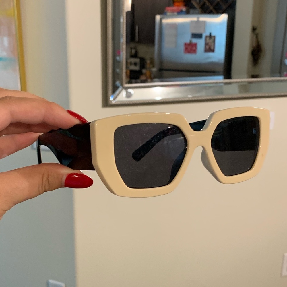 Anthropologie color-block sunglasses